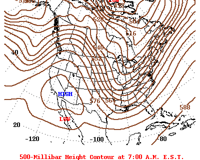 Animation of daily upper-level circulation for the month