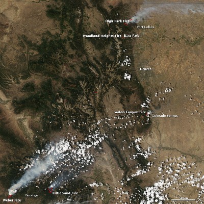 Satellite Image of Colorado Fires