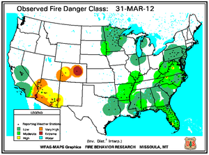 Fire Danger Map for March 31