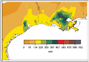T.S. Allison Rainfall totals