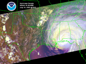 Tropical Storm Dennis, July 10, 2005