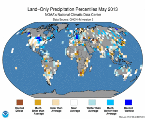 May Land-Only Precipitation Percentiles