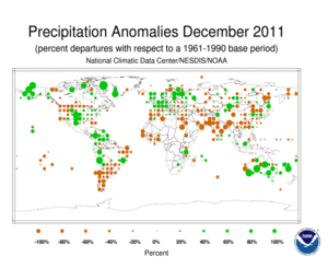 December 2011 Precipitation Percent Departures