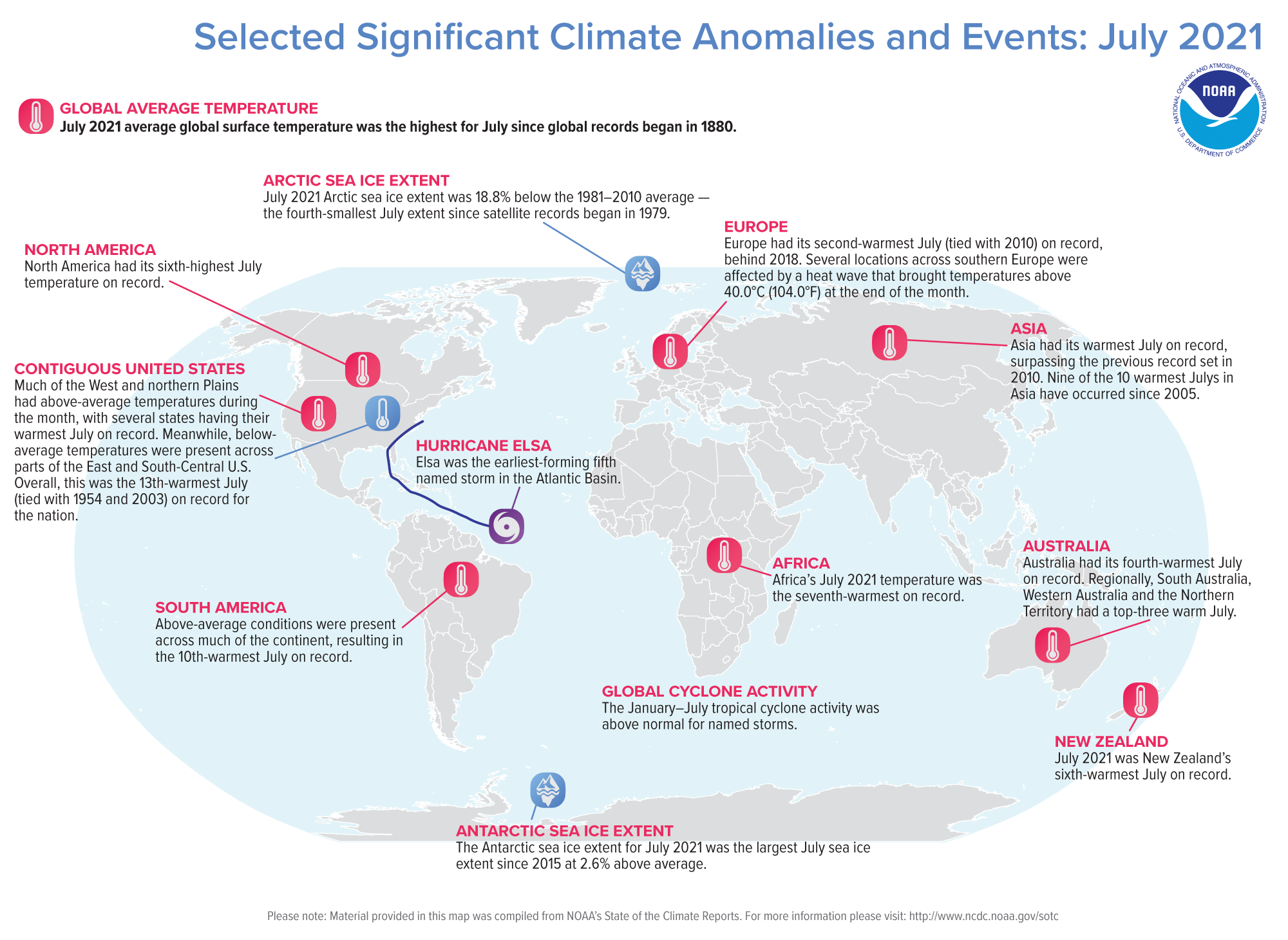 Global Climate Report July 21 National Centers For Environmental Information Ncei